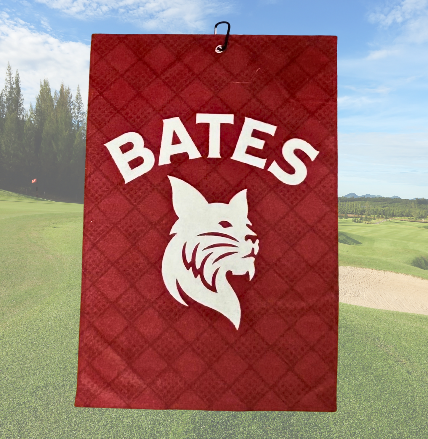Premium Microfiber Bates Bobcats Golf Towel