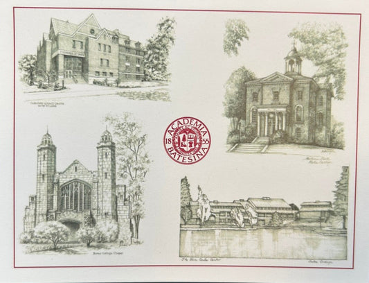 Iconic Bates College Budlings Greeting Card