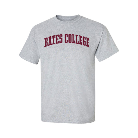 Grey BATES COLLEGE arched Tee from MV Sport