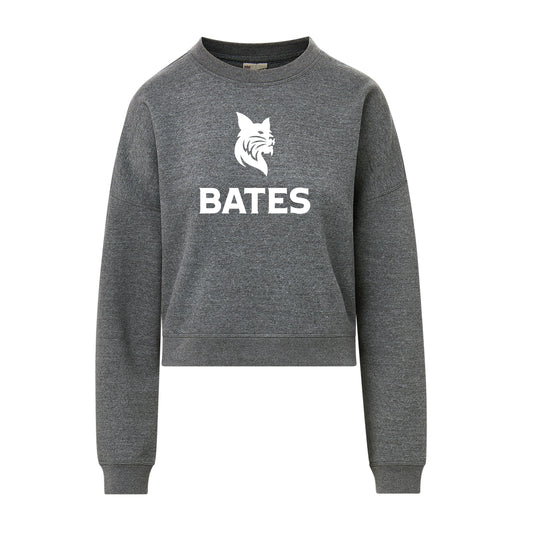 Women's Bates Bobcats Cropped Crewneck Sweatshirt