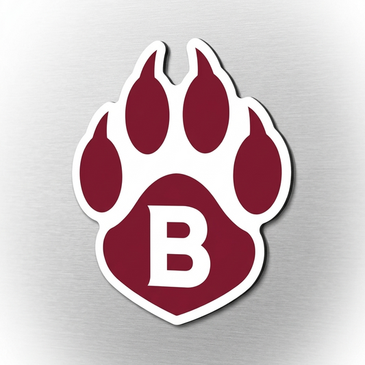 B Paw Print Magnet