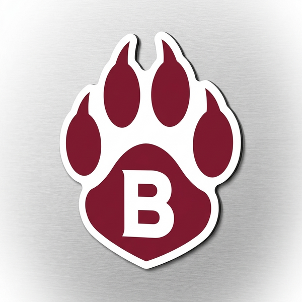 B Paw Print Magnet