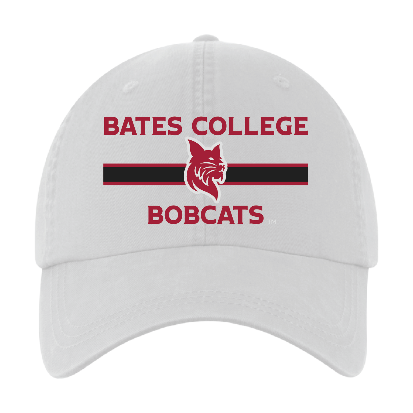 White BATES COLLEGE BOBCATS Cap from AHEAD