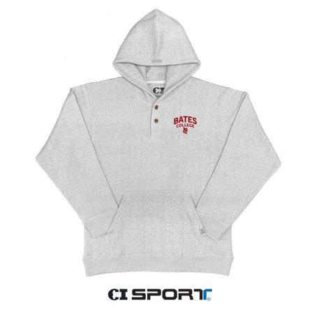 Grey Henley Hoodie Sweatshirt from CI Sport