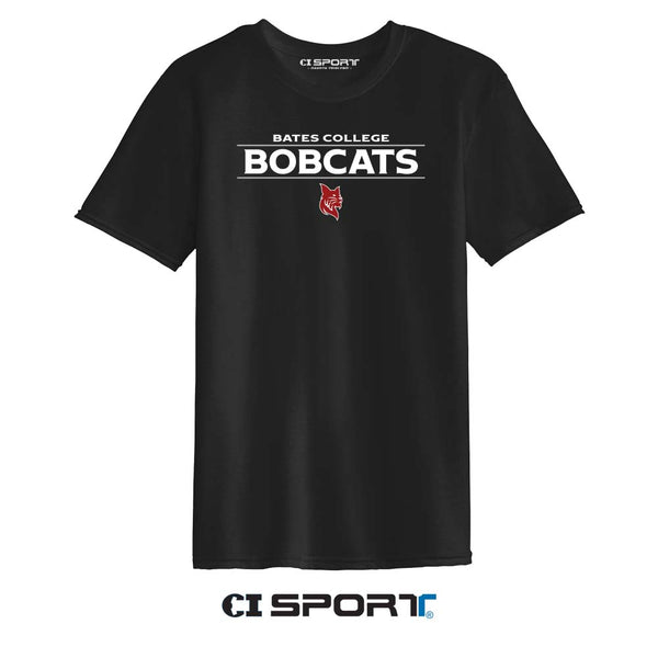 Bates College BOBCATS Black Tri-Blend Tee