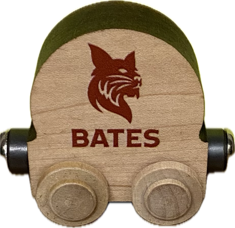 Train, Round Car Imprinted with BATES and Bobcat icon