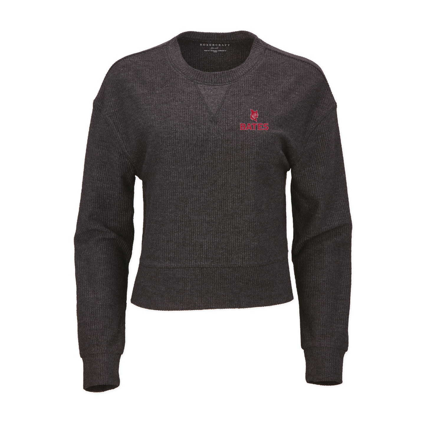Women's Corded Crop Crewneck from Boxercraft