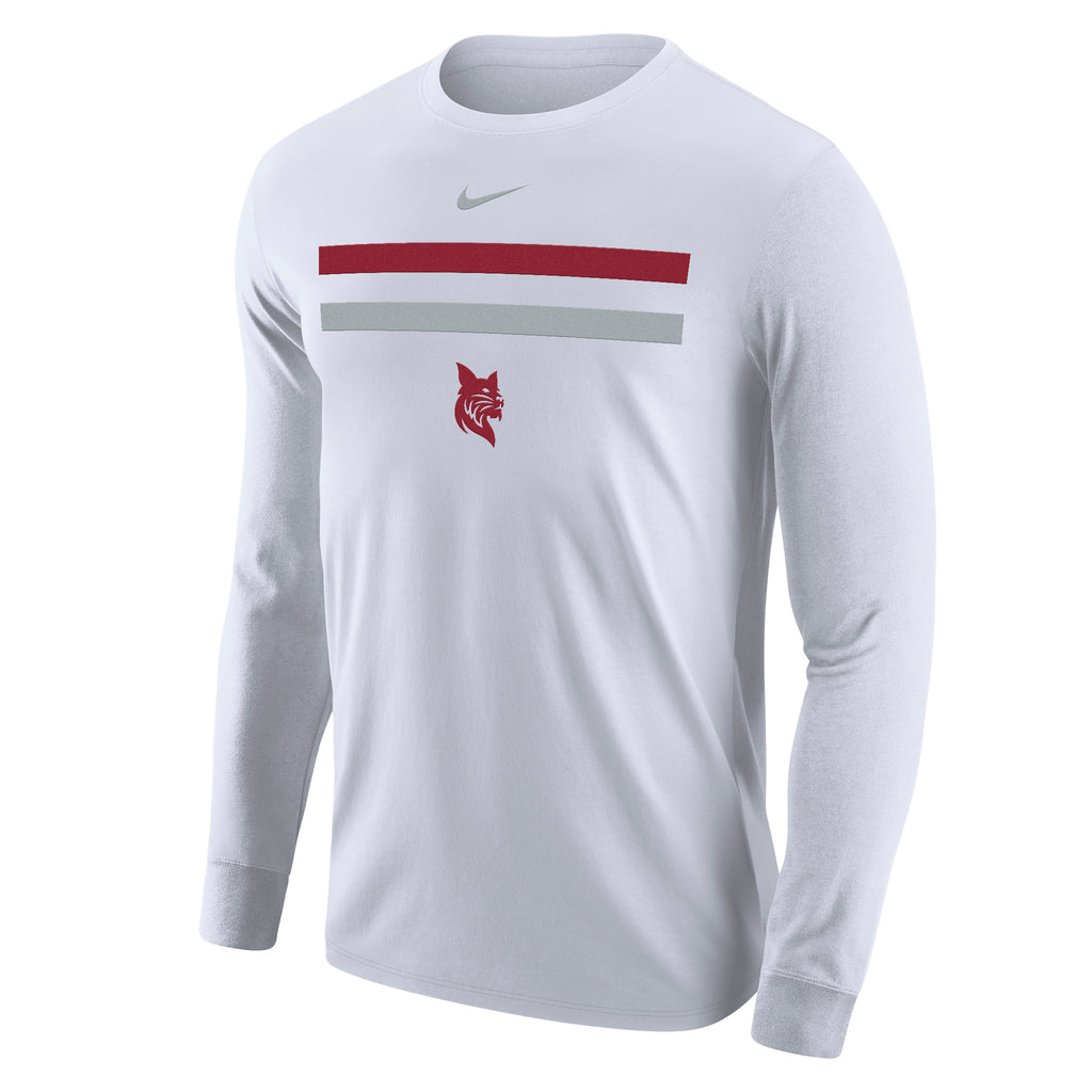 Nike White Long Sleeve Core Bates Tee