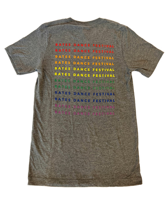 Bates Dance Festival Charcoal Rainbow Tee