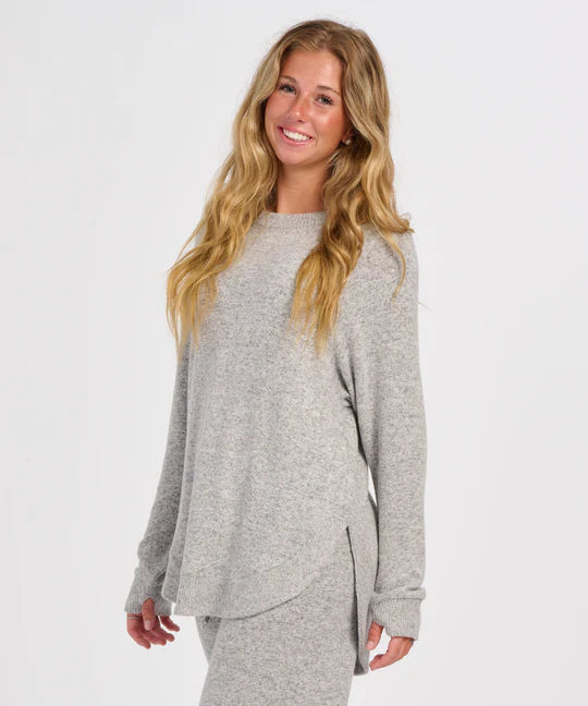 Women's Oxford Heather Cuddle Oversized Crew from Boxercraft