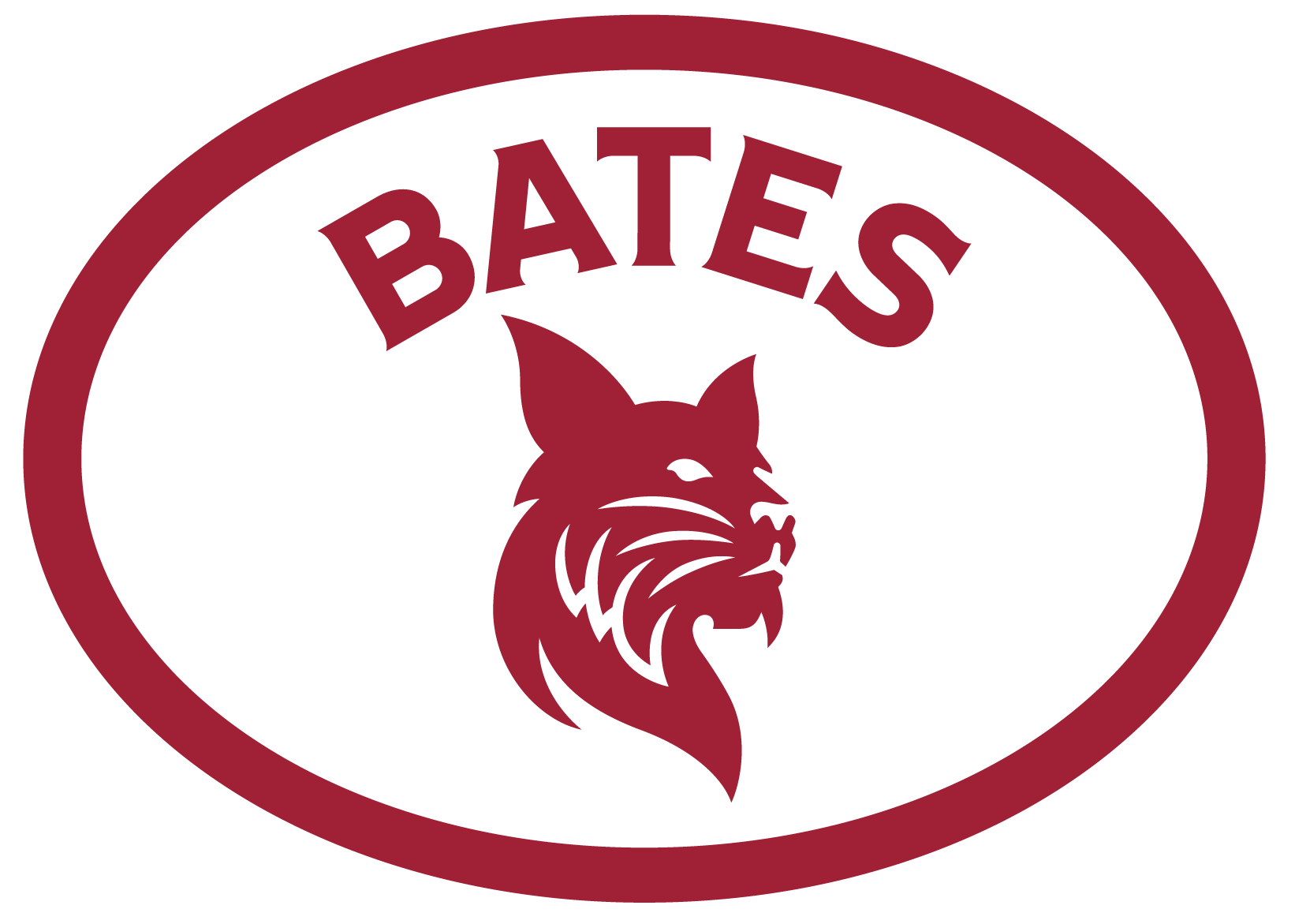 Abc Bates Magnet with arched BATES over Bobcat | Bates College Store