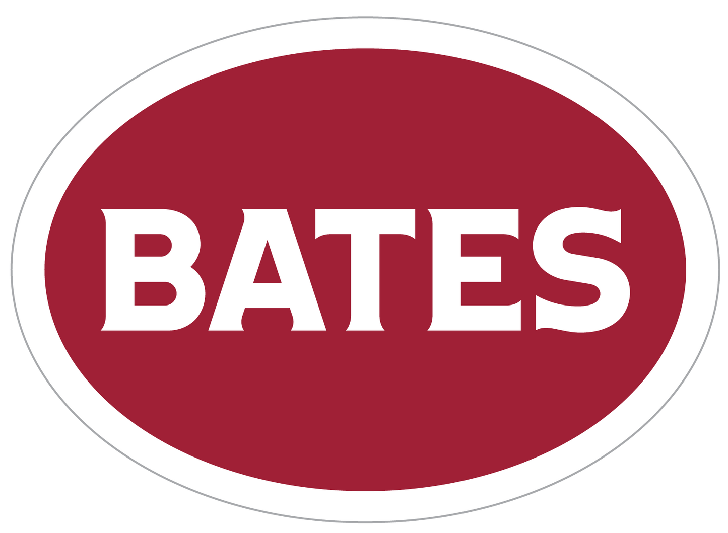 BATES Wordmark Oval Car Magnet