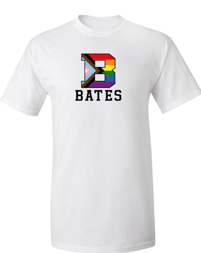 White Tee with Pride Progress Flag over BATES from MV Sport
