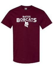 MSP, Classic Maroon BATES BOBCATS Tee