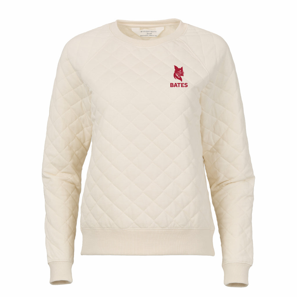 Women's Natural Quilted Cream Crew from Boxercraft