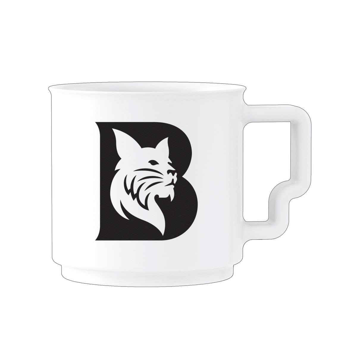 Bobcat B Cafe Mug - White