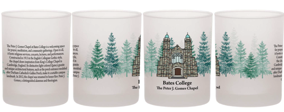 14 oz. Bates College Gomes Chapel Frosted Stained Glass