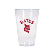 Pint Glass, Shatter Resistant with BATES and Bobcat Icon, Clear