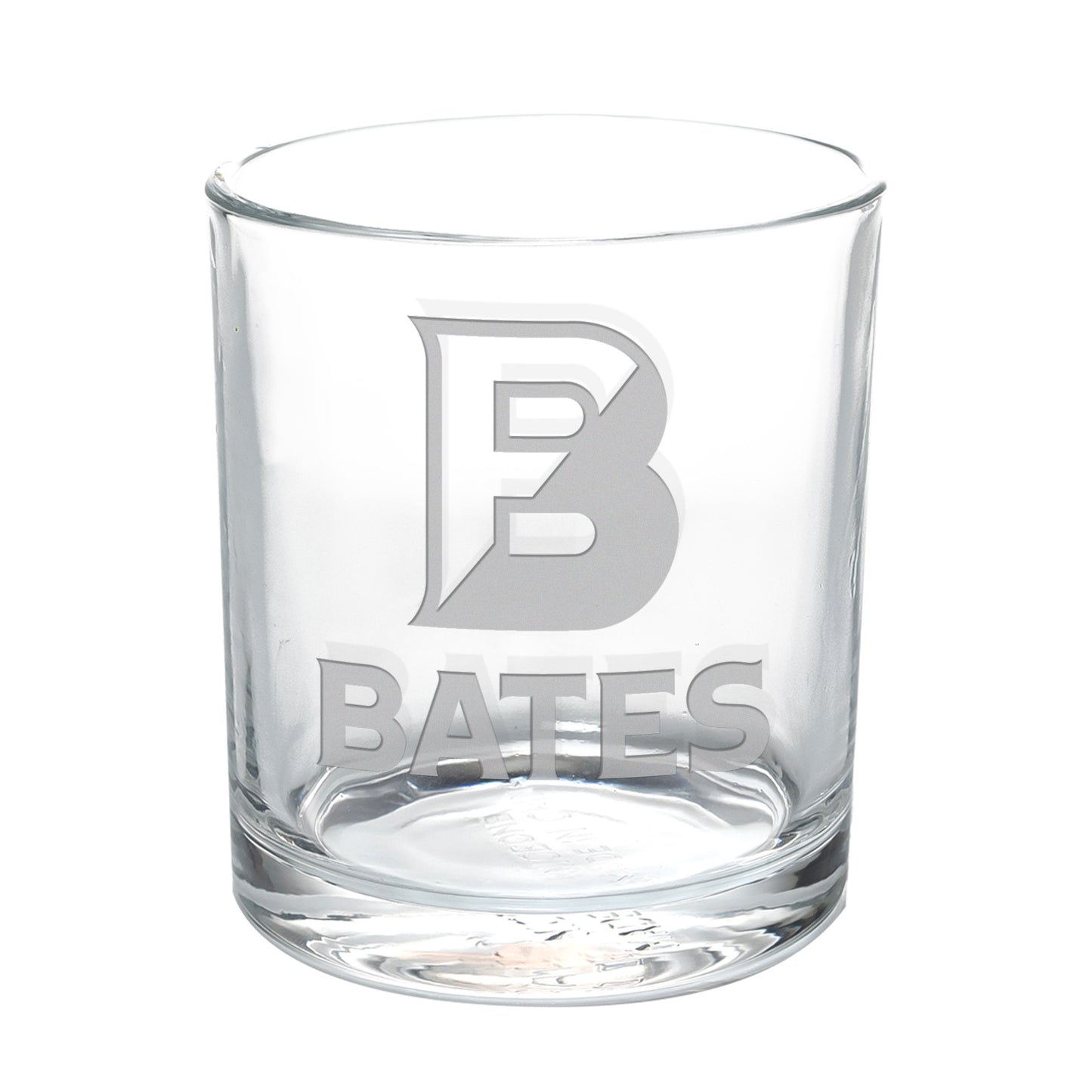 Rocks Glass Etched with Bates Split B