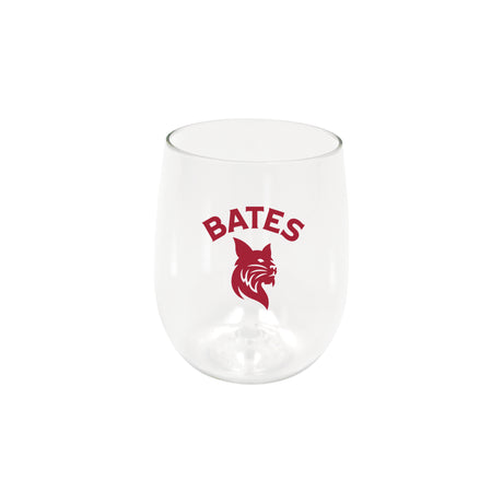 Stemless shatter resistant plastic wine glass, Clear