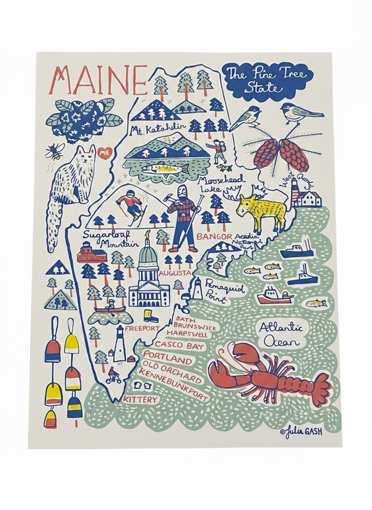 Maine Motif Greeting Card