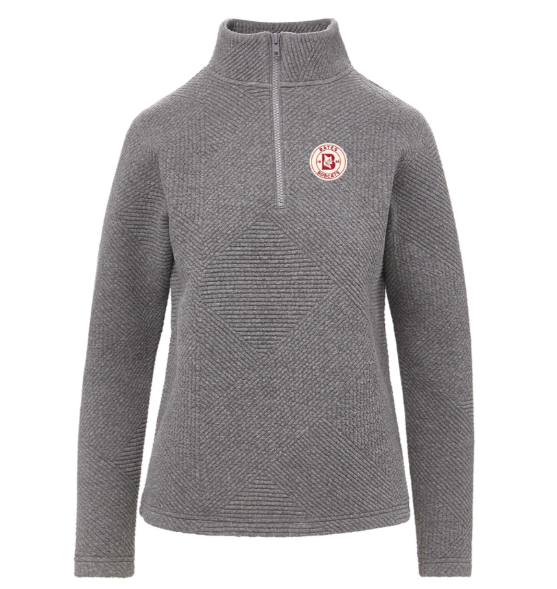 Women's 1/4 Zip Graphite Zelda Zig-Zag Pullover from MV Sport