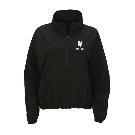 Women's Black 1/4 Zip Stretch Woven Pullover from Boxercraft