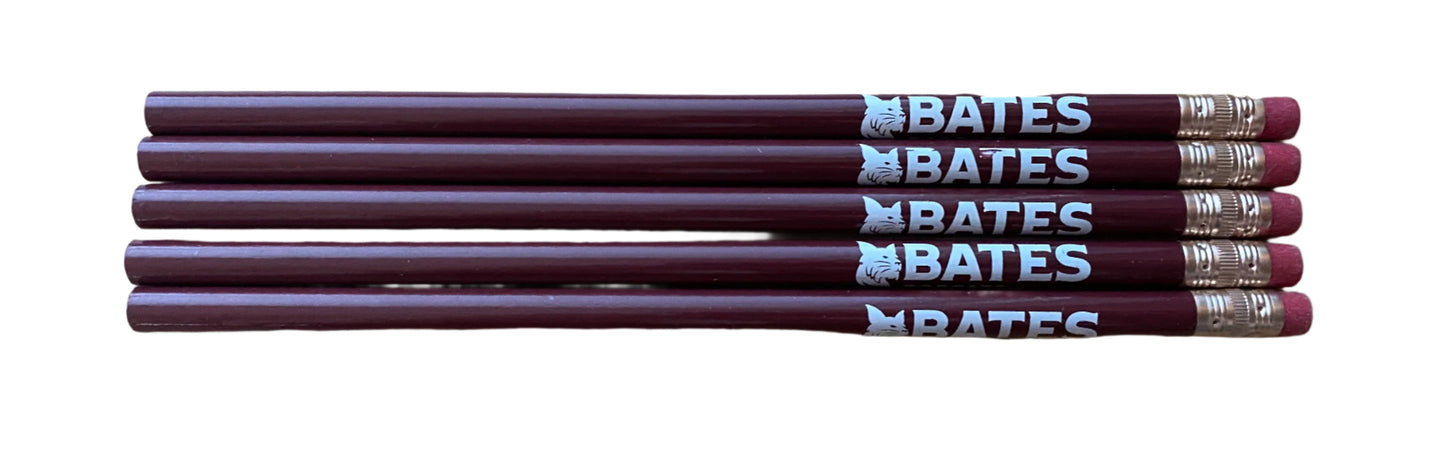 Pencil, Bates Bobcat, maroon 5/PK