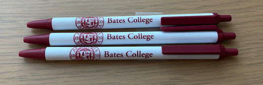 Pen, Bic Clic, Bates College with seal