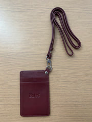 Maroon ID Holder with Lanyard, Bates