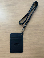 Black ID Holder with Lanyard, Bates