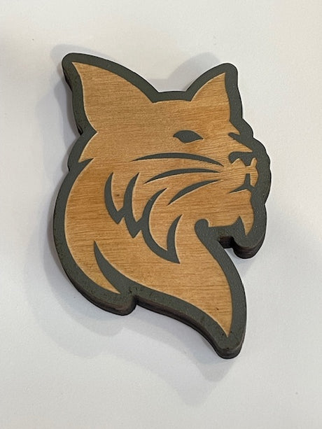 Bobcat Logo Wooden Magnet