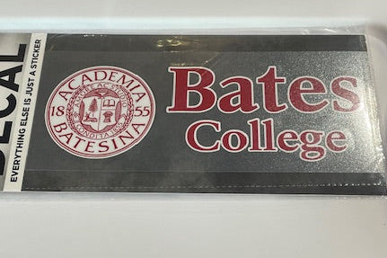 Academia Seal  Bates College Decal with grey background