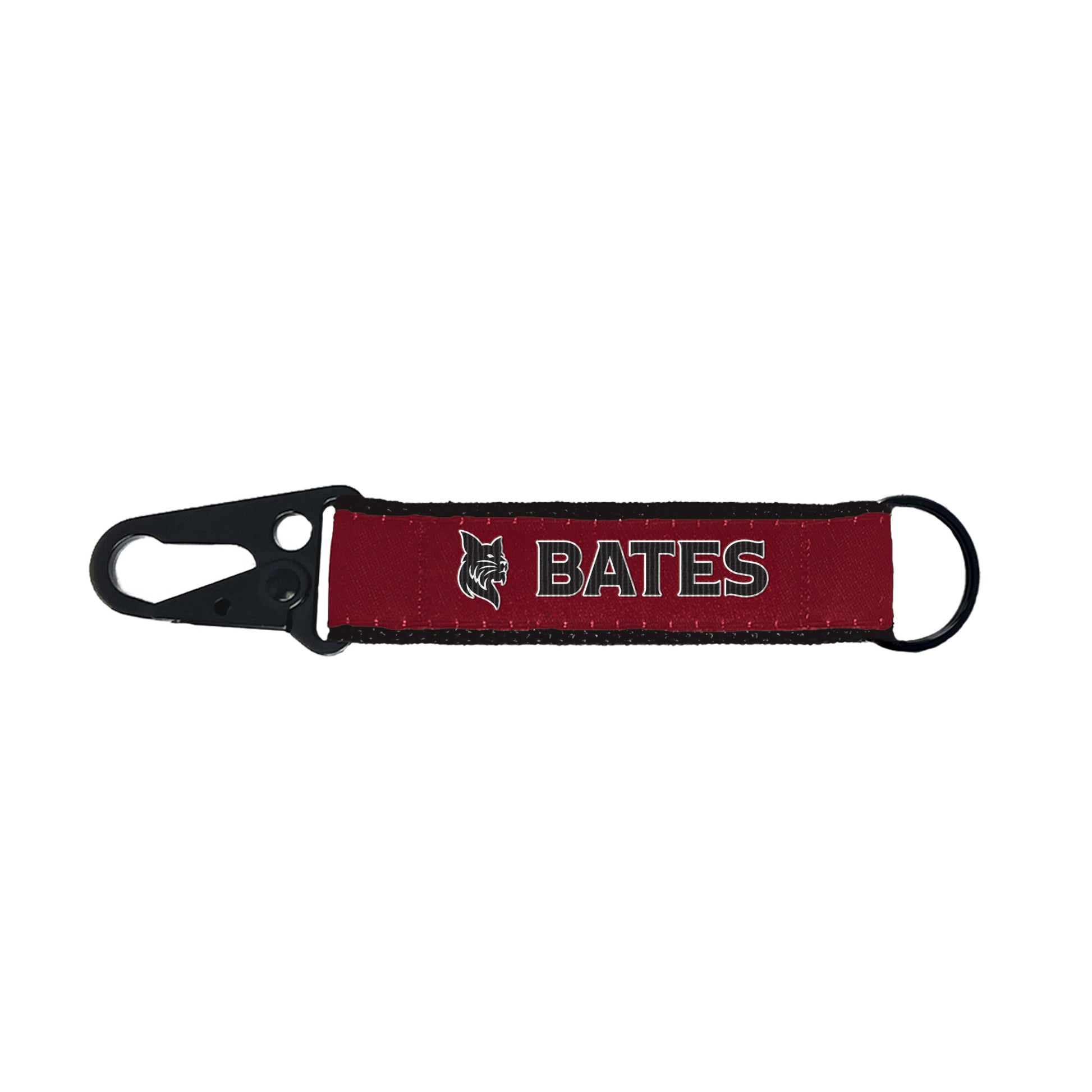 Bates logo keychain on a white background