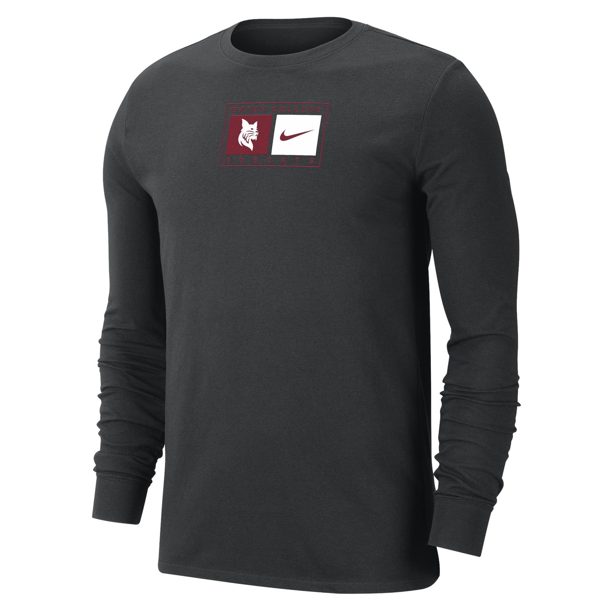 Black long-sleeve shirt with a Bates and Nike logo on the chest against a white background