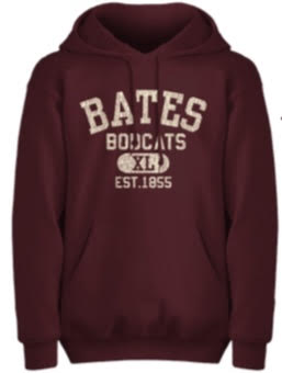 Sweatshirt, Hoodie, BATES BOBCATS XL EST. 1855