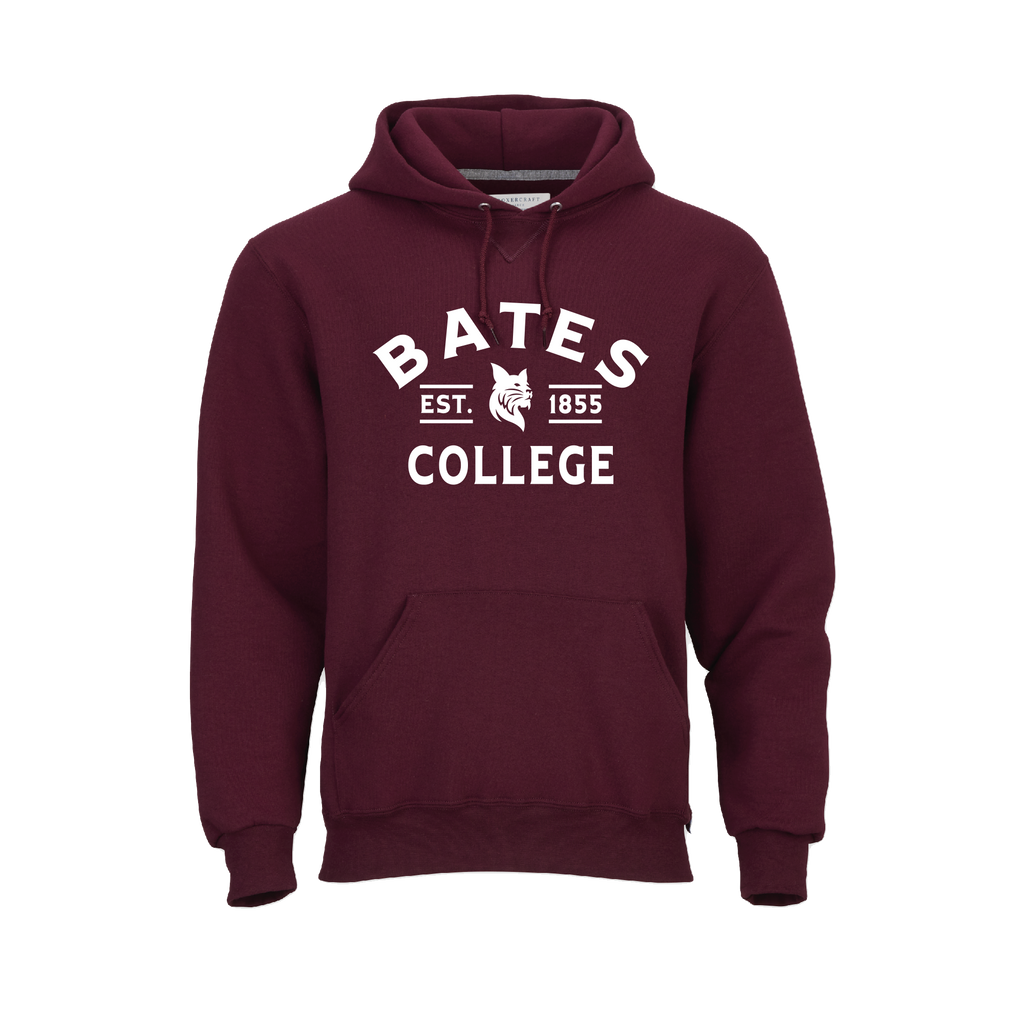 Hoodie, Men's Boxercraft Fleece, Bates College Est. 1855