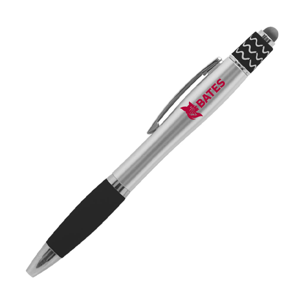 Spin-It Curvaceous Pen with Bates and Bobcat Icons