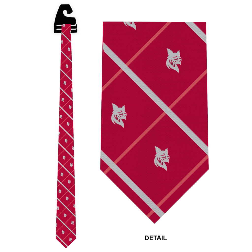 Maroon Bobcat Logo Necktie