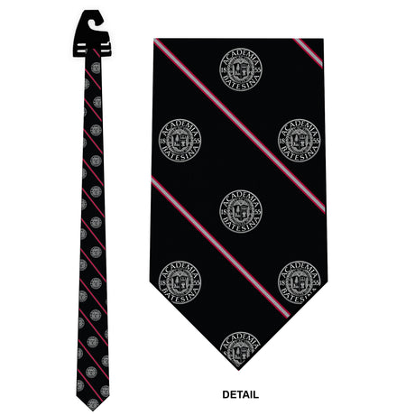 Black Bates Academia Seal Necktie