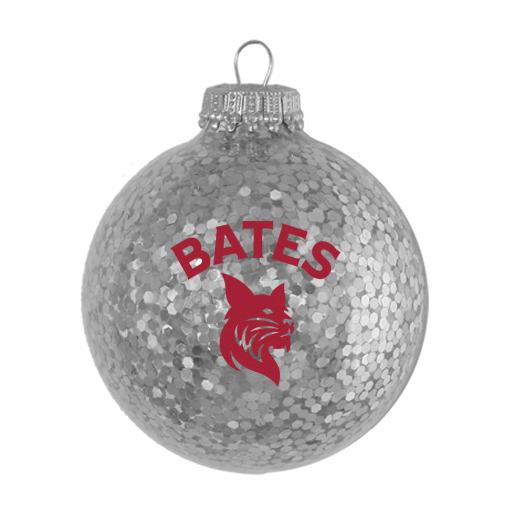 Sparkle Glass Ball Ornament - Bates over Bobcat
