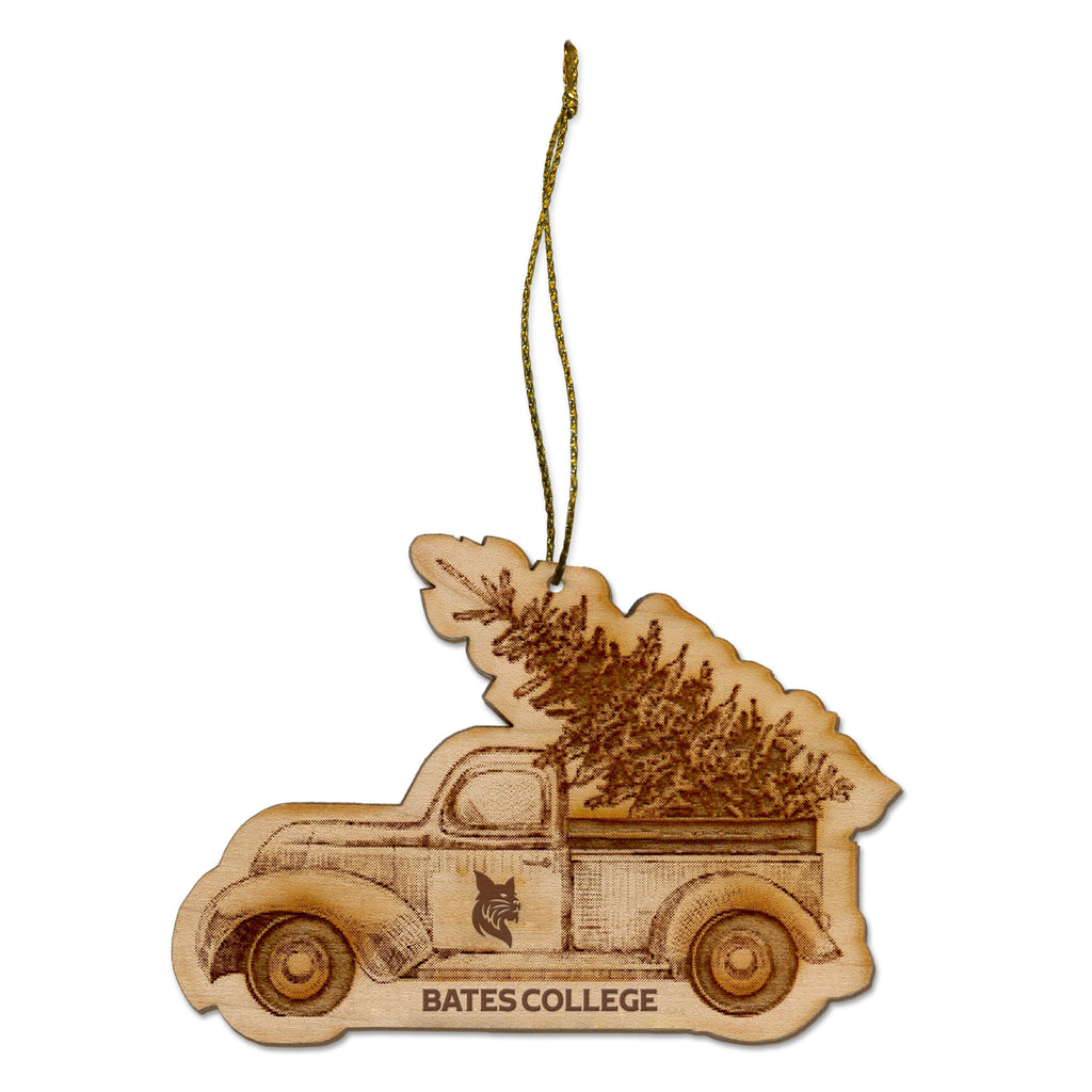 Handcrafted Wooden Truck Ornament with BATED COLLEGE logo