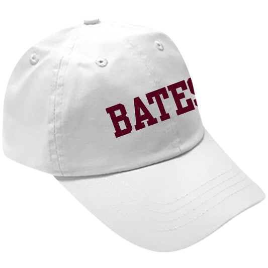 White BATES Sportsman Cap - Maroon