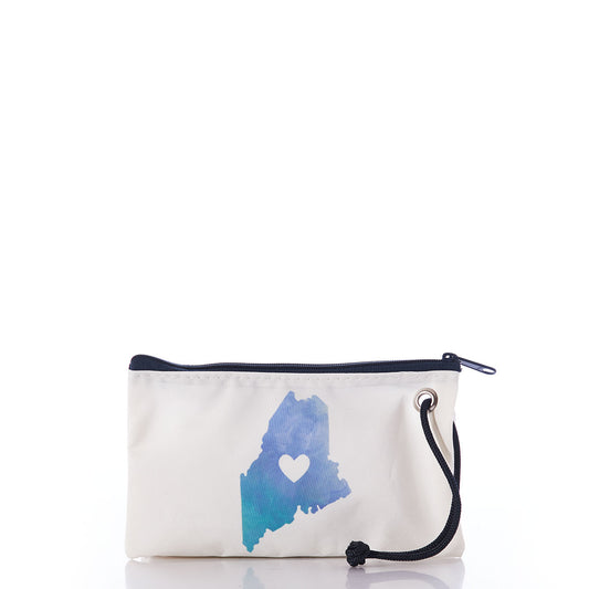 Maine Watercolor Wristlet Bag from Sea Bags