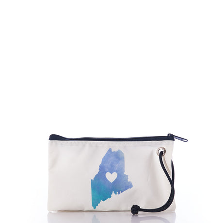 Sea Bags, Maine Watercolor Wristlet Bag