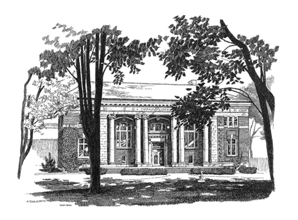 Single Pen & Ink Coram Library
