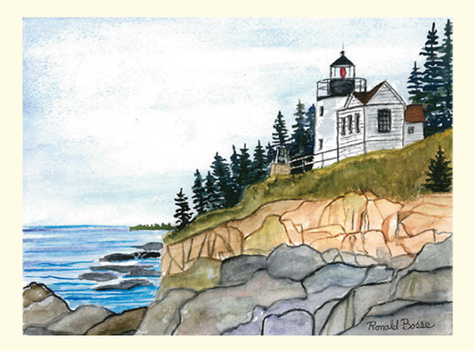 Single Bass Harbor Head Lighthouse Card