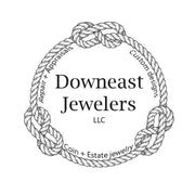 Downeast Jewelers, Sterling Silver Maine State with Dimples 18" necklace