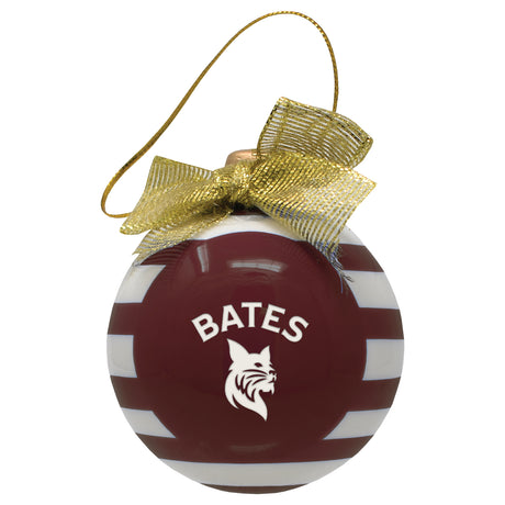 Ornament, Ceramic Ball with Etched BATES and Bobcat