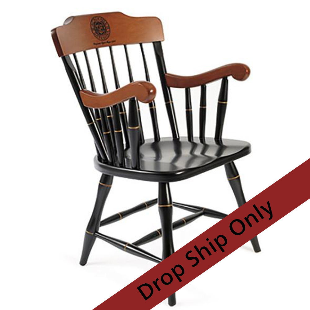 Chair - Engraved Maple Captain's Armchair